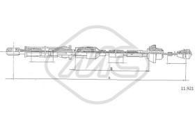Metalcaucho 81876 - CABLE ACELERADOR FIESTA DIESEL