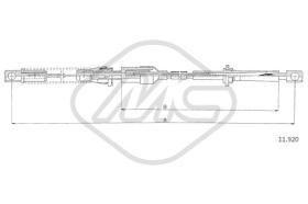Metalcaucho 81895 - CABLE ACELERADOR TRANSIT BENZINA