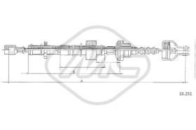 Metalcaucho 81965 - CABLE EMBRAGUE PRIDE