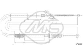 Metalcaucho 82018 - CABLE FRENO TROOPER LWB SX-LH