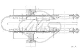 Metalcaucho 82086 - CABLE FRENO DELTA 1,3-1,5