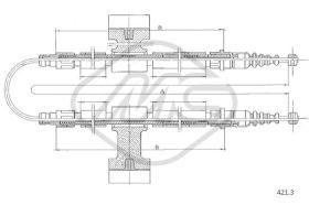 Metalcaucho 82087 - CABLE FRENO DELTA 1,6-HF-TURBO DS