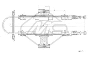 Metalcaucho 82089 - CABLE FRENO DELTA 1,6-HF-TURBO-TURBO D