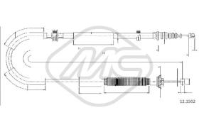 Metalcaucho 82102 - CABLE FRENO DELTA ALL SX-LH