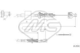 Metalcaucho 82241 - CABLE EMBRAGUE COLT ALL