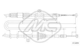 Metalcaucho 82260 - CABLE FRENO COLT 1,2-1,3-1,5-DS(DISC