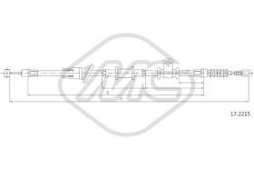 Metalcaucho 82275 - CABLE FRENO SPACESTART ALL VAN SX-LH