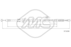 Metalcaucho 82276 - CABLE FRENO SPACESTART ALL VAN DX-RH
