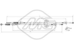 Metalcaucho 82291 - CABLE CAMBIO PRIMASTAR ALL GEARPK6