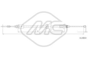 Metalcaucho 82368 - CABLE FRENO PRIMASTAR ALL ANT.-FRONT