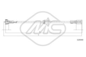 Metalcaucho 82447 - CABLE CUENTAKILOMETROS OMEGA 1,8-2,0-2