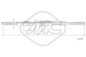 Metalcaucho 82465 - CABLE FRENO ASCONA CALL SX-LH