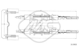 Metalcaucho 82488 - CABLE FRENO OMEGA ALL(CH.J1030902À/
