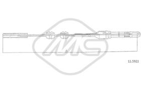 Metalcaucho 82495 - CABLE FRENO VECTRA ALL CH.K1055984À SX