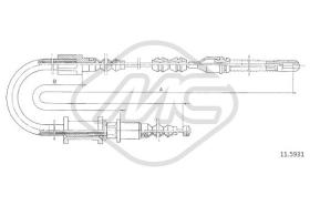 Metalcaucho 82496 - CABLE FRENO VECTRA ALL CH.K1055984À DX