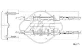 Metalcaucho 82497 - CABLE FRENO VECTRA 4X4-CALIBRA ALL CH