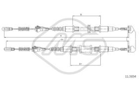 Metalcaucho 82498 - CABLE FRENO ASTRA ALL-PONTIAC LE MAN