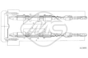 Metalcaucho 82499 - CABLE FRENO ASTRA SWALL