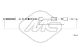 Metalcaucho 82517 - CABLE FRENO VECTRA 1,4-1,6-1,8-1,7D