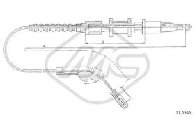 Metalcaucho 82518 - CABLE FRENO VECTRA 2,0 ALL DX-RH