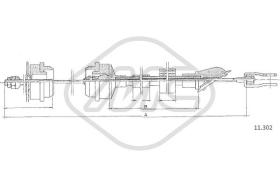 Metalcaucho 82684 - CABLE EMBRAGUE 305 ALL C/SERVO FRENO P