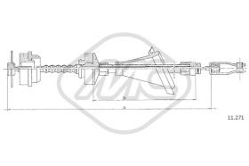 Metalcaucho 82687 - CABLE EMBRAGUE 104 ALL-TALBOT SAMBA AL