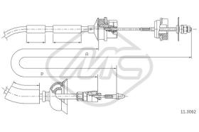 Metalcaucho 82706 - CABLE EMBRAGUE 405 ALL 1,3-TD