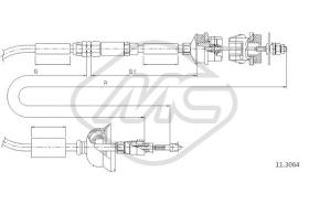Metalcaucho 82708 - CABLE EMBRAGUE 405 1,6-1,8-2,0-1,9 DS