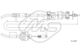 Metalcaucho 82710 - CABLE EMBRAGUE 406 ALL 2,0 16V-1,9TD E