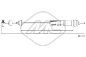 Metalcaucho 82719 - CABLE EMBRAGUE 306 1,4-1,6 AUTOMATIC