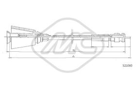 Metalcaucho 82748 - CABLE CUENTAKILOMETROS 505 5 SPEEDS AL