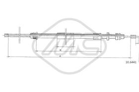 Metalcaucho 82808 - CABLE FRENO 305 BREAK DX/SX-RH/LH