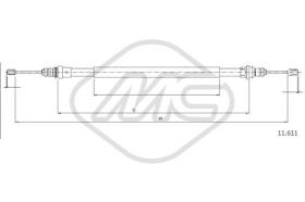 Metalcaucho 82819 - CABLE FRENO 405 4WD DX-RH