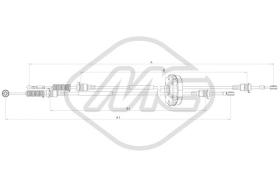 Metalcaucho 82954 - CABLE CAMBIO VIVARO ALL 1,9-2,0-2,5TDI