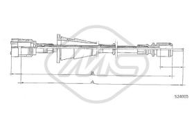 Metalcaucho 82974 - CABLE CUENTAKILOMETROS R4 GTL-TL MM.