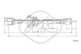 Metalcaucho 82976 - CABLE CUENTAKILOMETROS TRAFFIC T/AV MM