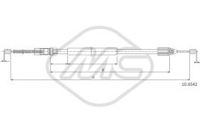 Metalcaucho 83073 - CABLE FRENO TWINGO ALL DX/SX-RH/LH