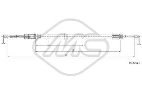 Metalcaucho 83074 - CABLE FRENO TWINGO ALL C/ABS DX/SX-R