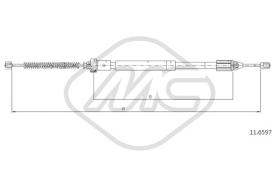 Metalcaucho 83081 - CABLE FRENO CLIO 1,216V C/ABS DX-RH