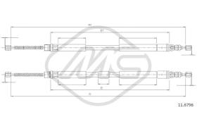 Metalcaucho 83083 - CABLE FRENO ESPACE ALL EXC.V6-GRANDE