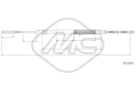 Metalcaucho 83246 - CABLE FRENO CORDOBA ALL(DRUM BRAKE)