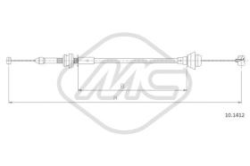 Metalcaucho 83296 - CABLE ACELERADOR FAVORIT 1° S.