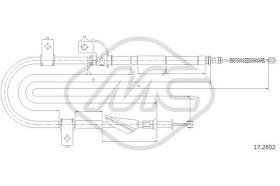 Metalcaucho 83300 - CABLE FRENO IMPREZA ALL DX-RH