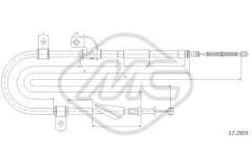 Metalcaucho 83301 - CABLE FRENO IMPREZA ALL SX-LH