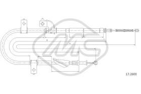 Metalcaucho 83304 - CABLE FRENO FORESTERALL 2,0 DX-RH