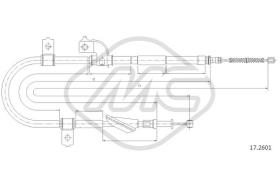 Metalcaucho 83305 - CABLE FRENO FORESTERALL 2,0 SX-LH