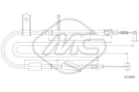 Metalcaucho 83343 - CABLE FRENO WAGON R+SX-LH
