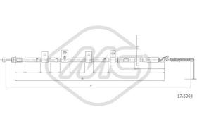 Metalcaucho 83357 - CABLE FRENO GRANDVITARA ALL 3DOORS SX-