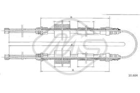 Metalcaucho 83378 - CABLE FRENO HORIZON ALL