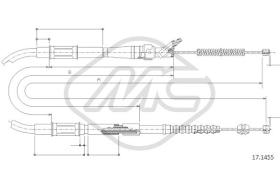 Metalcaucho 83436 - CABLE FRENO CAMRY SV20/21 1,8-2,0 SX